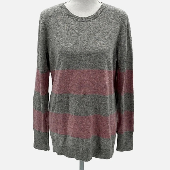 Banana Republic x Filpucci Italian Yarn Crew Neck Fitted Striped Sweater -Medium - Picture 2 of 6